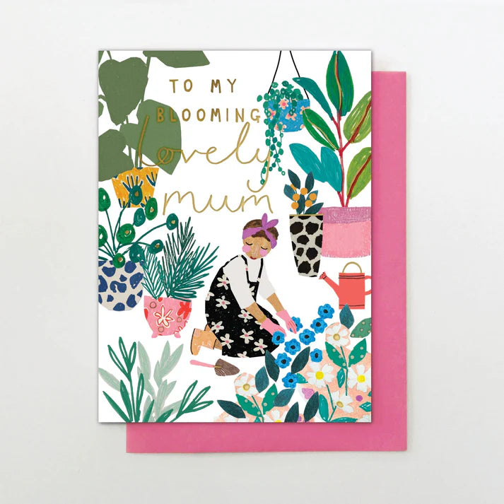 Blooming Lovely Mum Greetings Card - OMM04 - Uneeka