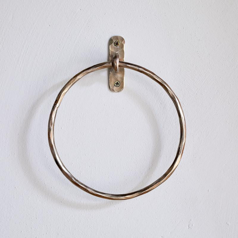 Nkuku Olani Antique Brass Towel Ring - OR0701 - Uneeka