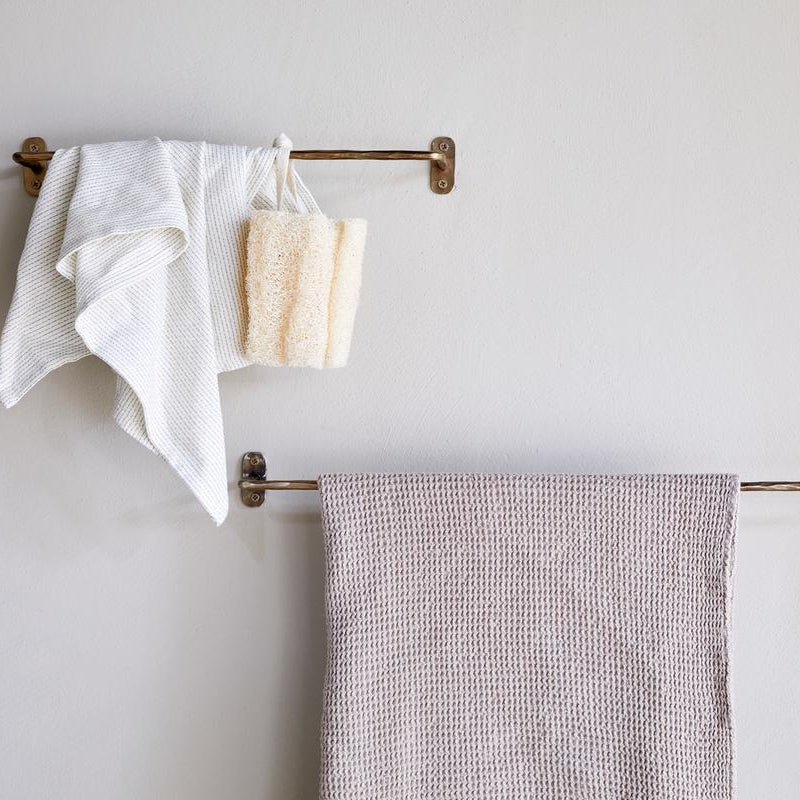 Nkuku Olani Antique Brass Bathroom Hanging Rail - Uneeka - OR0801, OR0802