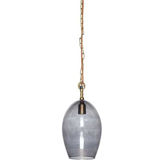 Small Otoro Oval Smoke Glass Pendant Lamp
