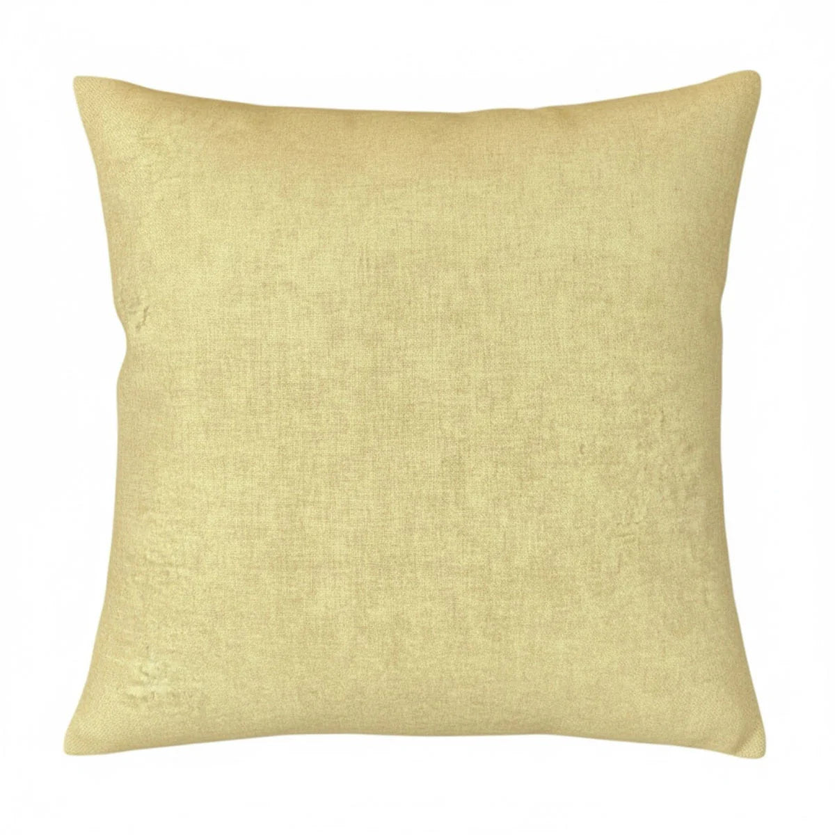 Ochre Cotton Linen Cushion - Plain Ochre - Uneeka