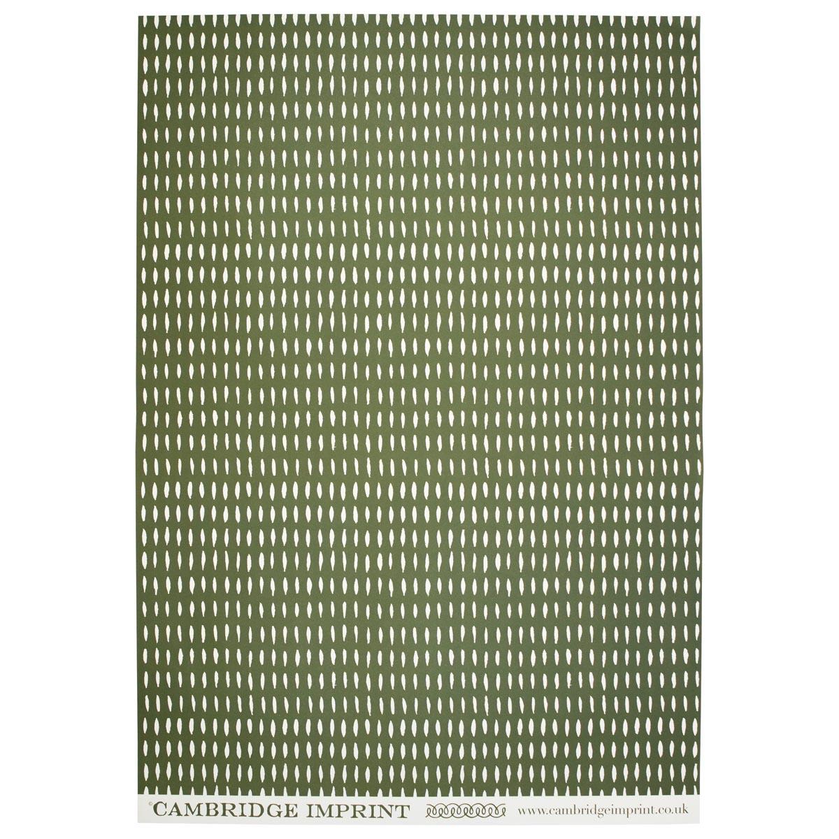 Olive Green Seed Patterned Gift Wrap - Uneeka