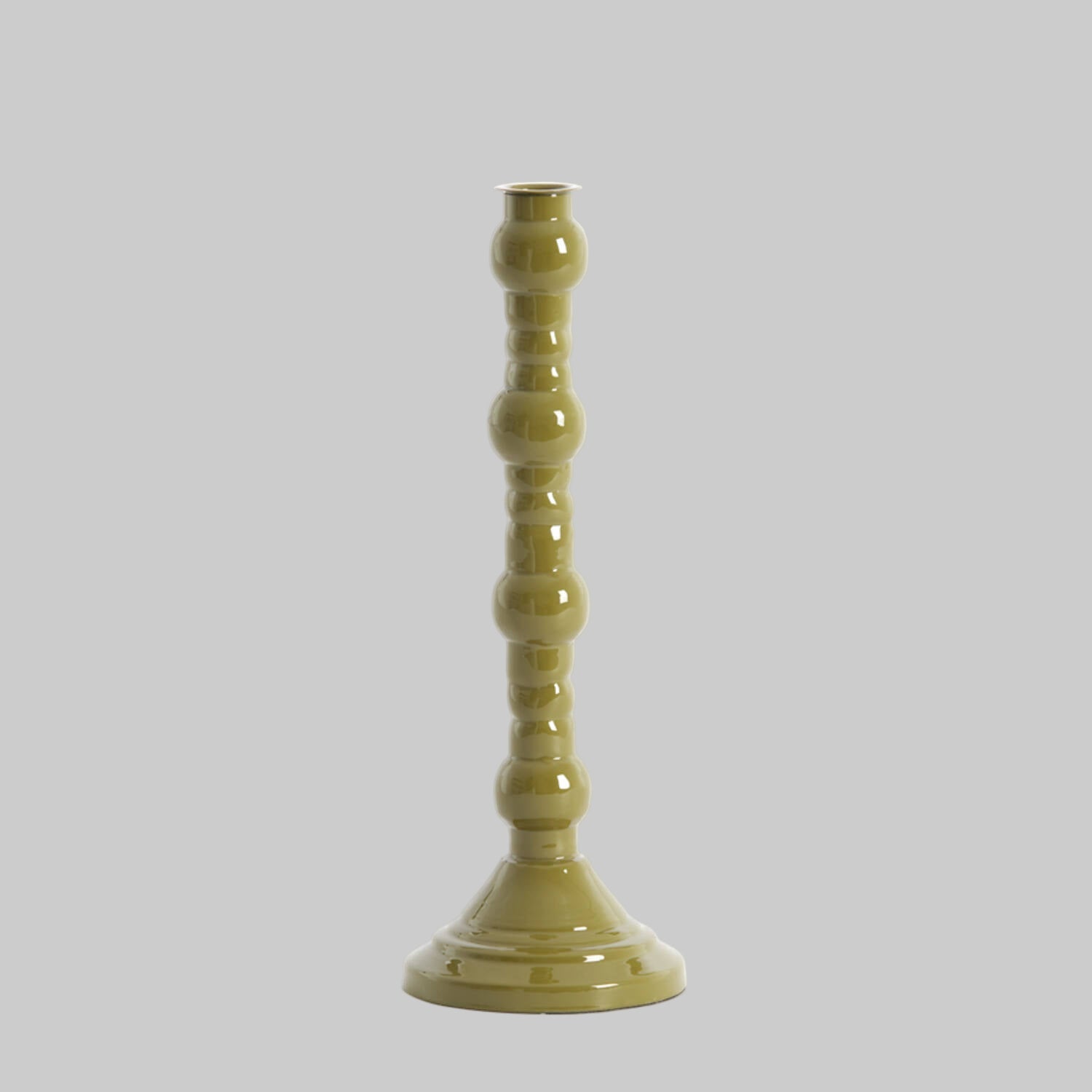 Olive Green Tall Candlestick Holder - Uneeka