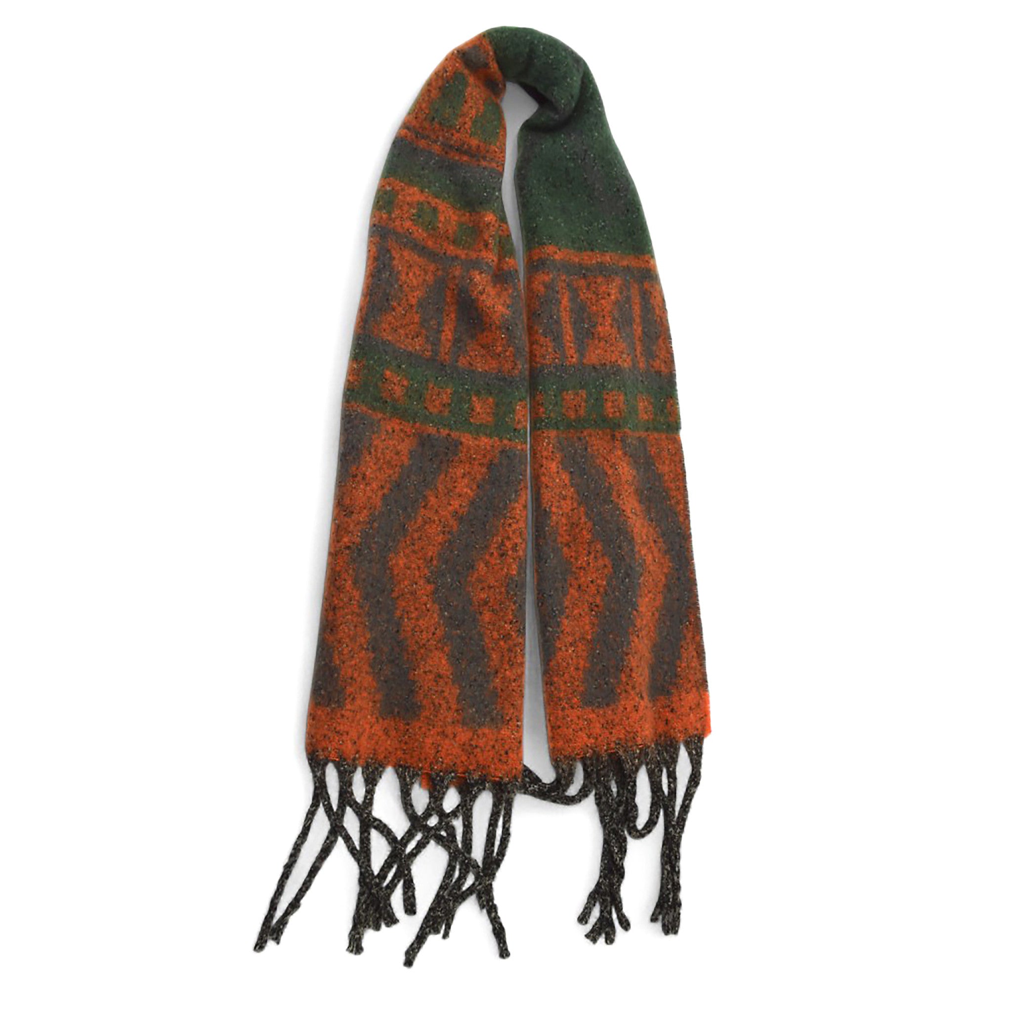 Orange & Brown Tribal Winter Scarf - SKC005C08 - Uneeka