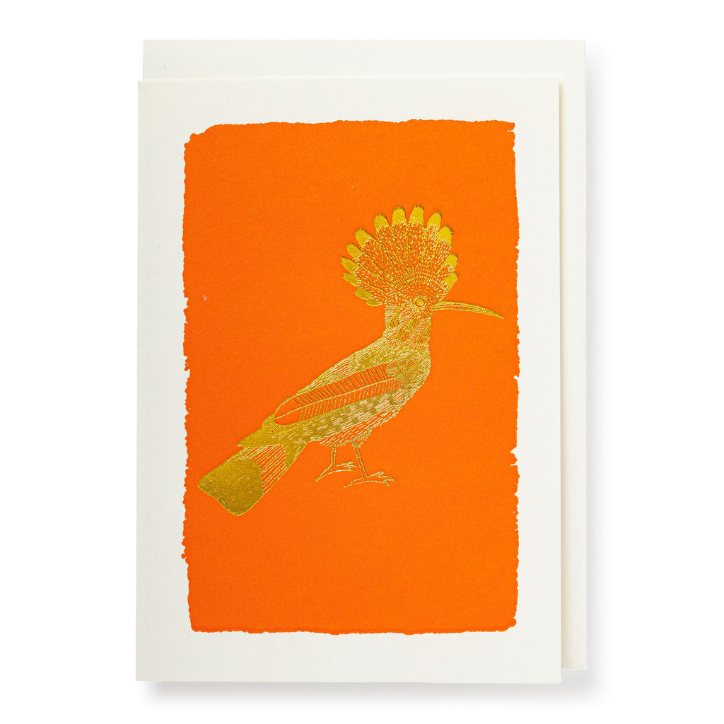 Orange & Gold Hoopoe Bird Mini Card