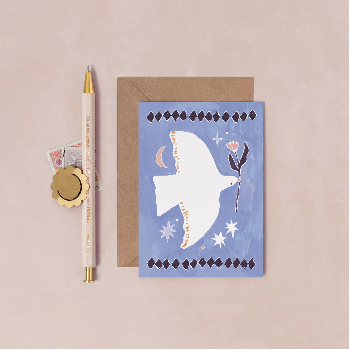 Flying Dove Mini Greetings Card - PEC09 - Uneeka