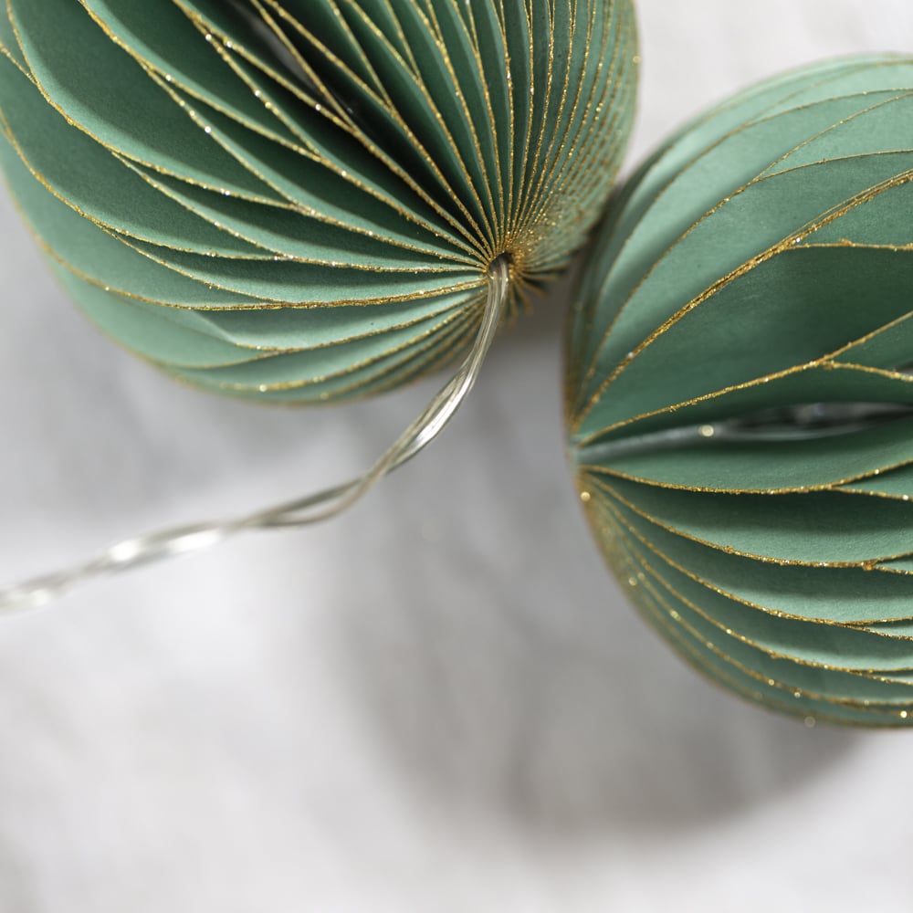 Green & Gold Honeycomb Light Garland - PH23736 - Uneeka