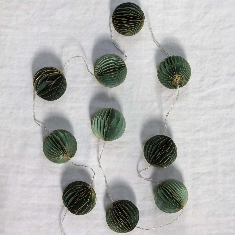 Green & Gold Honeycomb Light Garland - PH23736 - Uneeka