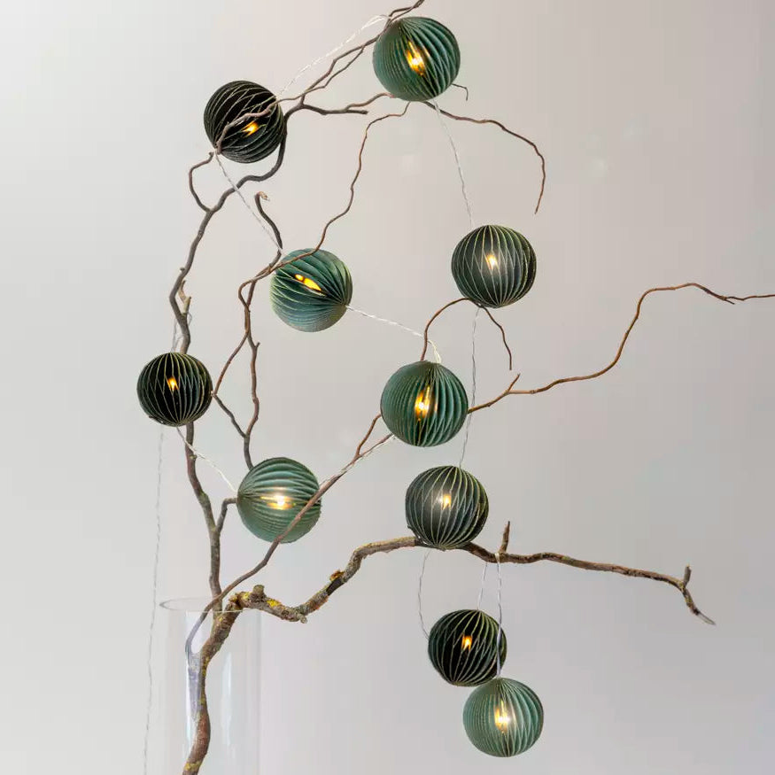 Green & Gold Honeycomb Light Garland - PH23736 - Uneeka