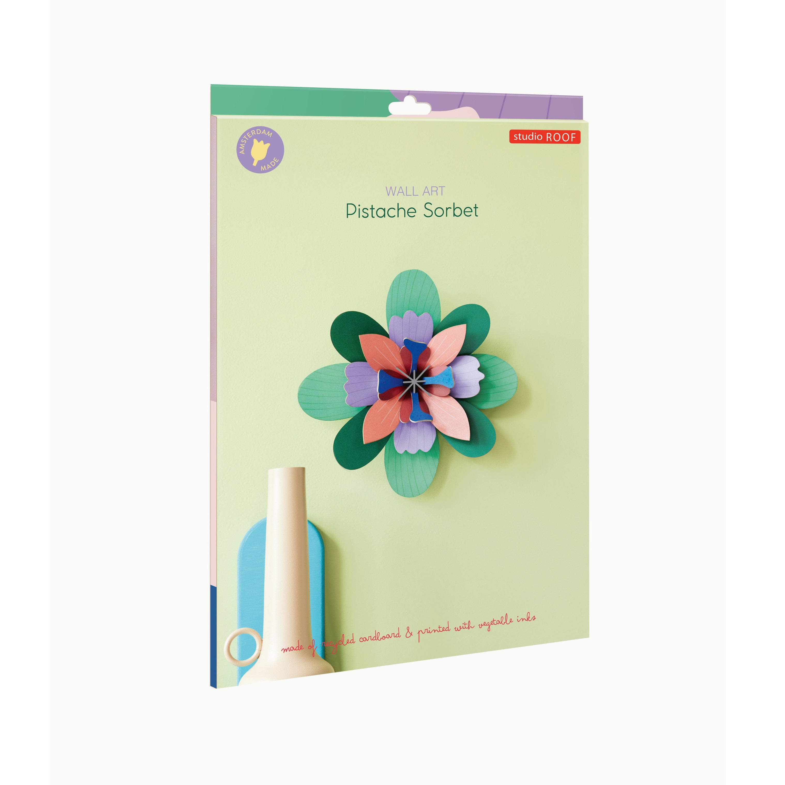 Pistachio Flower Cardboard Model - FLOW15 - Uneeka