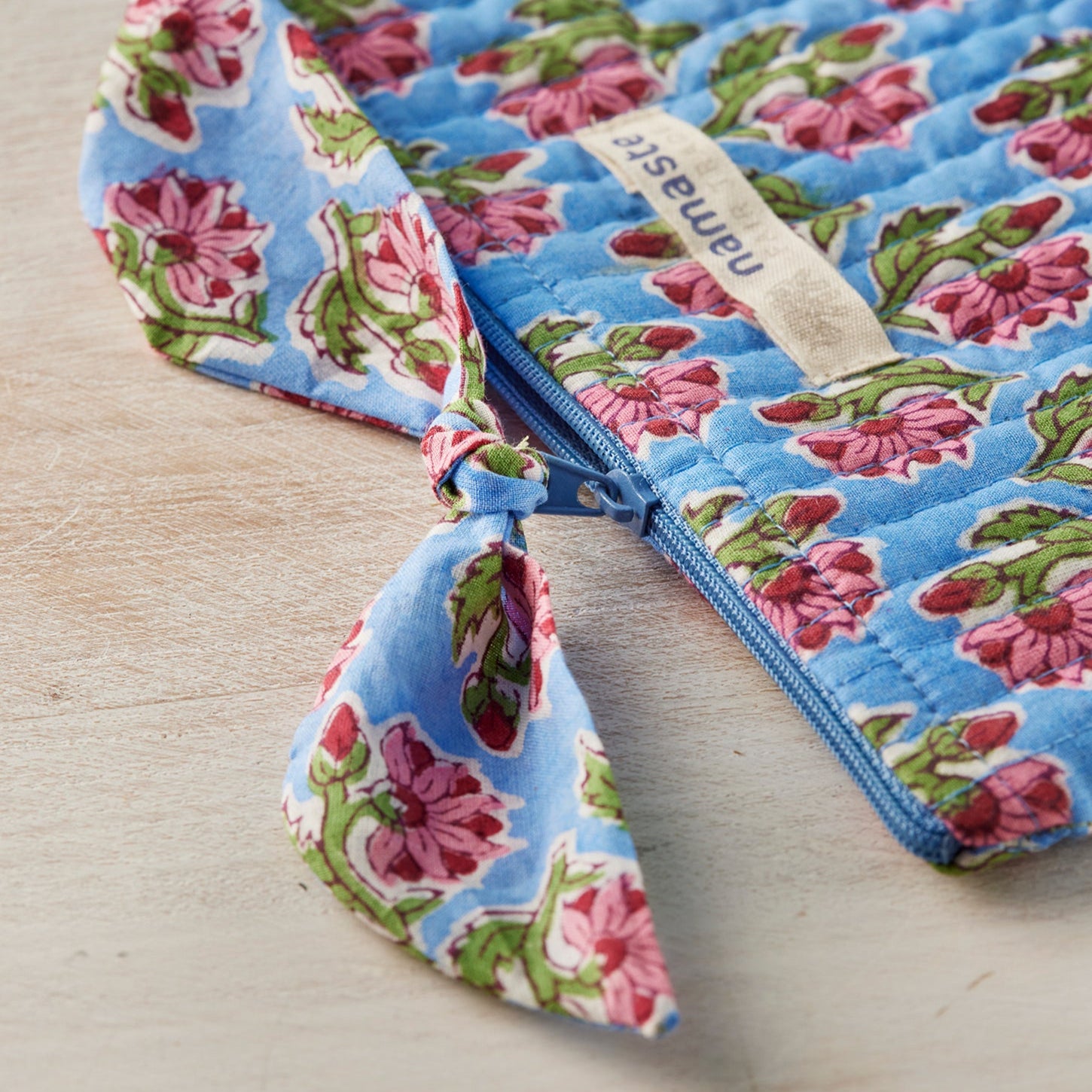 Repeat Block Print Kantha Stitch Pouch - POU23 - Uneeka