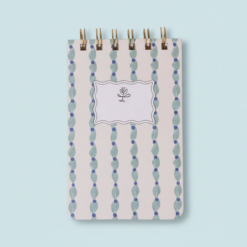 Blue Wavy Patterned Flip Notebook - PPS56-2046EU - Uneeka