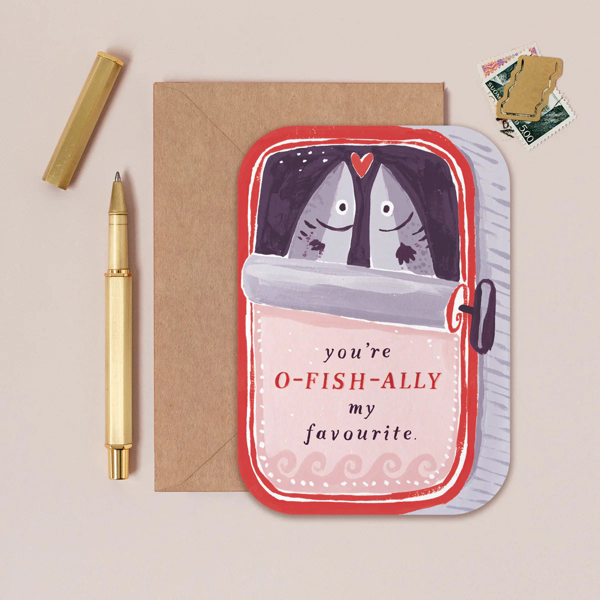 Two Sardines In A Tin Shaped Greetings Card - PYC24 - Uneeka