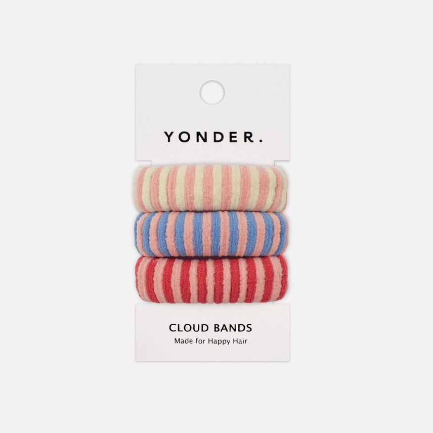 Pack of 3 Striped Cloud Hair Ties - Pack 1 - Uneeka