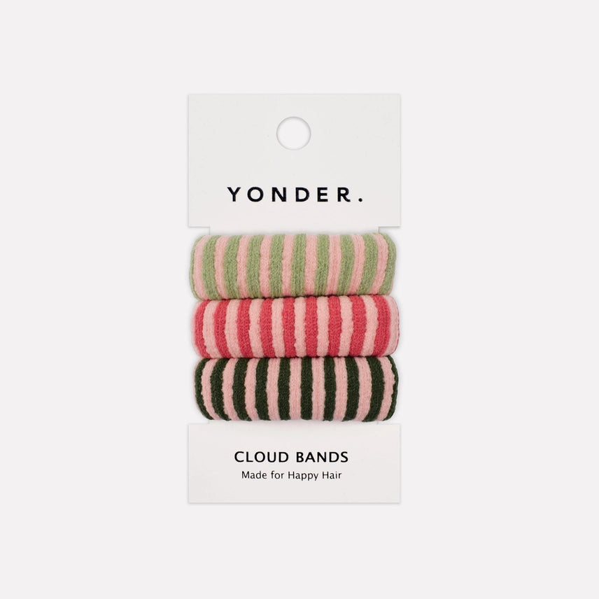 Pack of 3 Striped Cloud Hair Ties - Pack 2 - Uneeka
