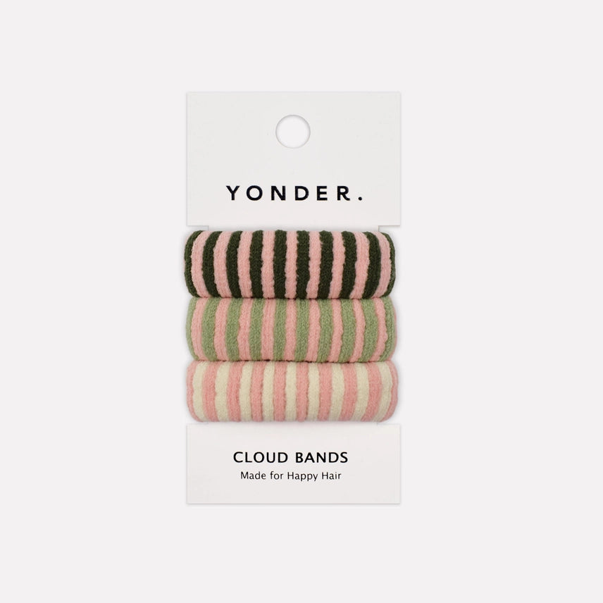 Pack of 3 Striped Cloud Hair Ties - Pack 3 - Uneeka