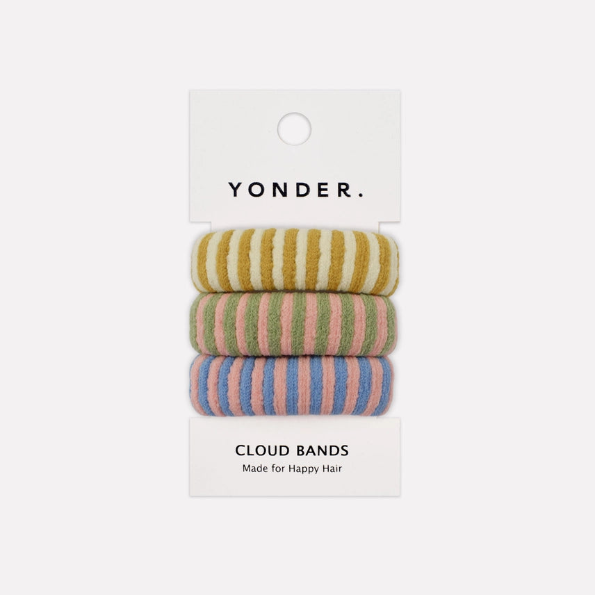 Pack of 3 Striped Cloud Hair Ties - Pack 5 - Uneeka