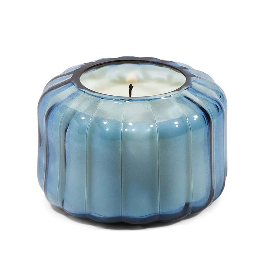 Paddywax Ripple Glass Candle Peppered Indigo