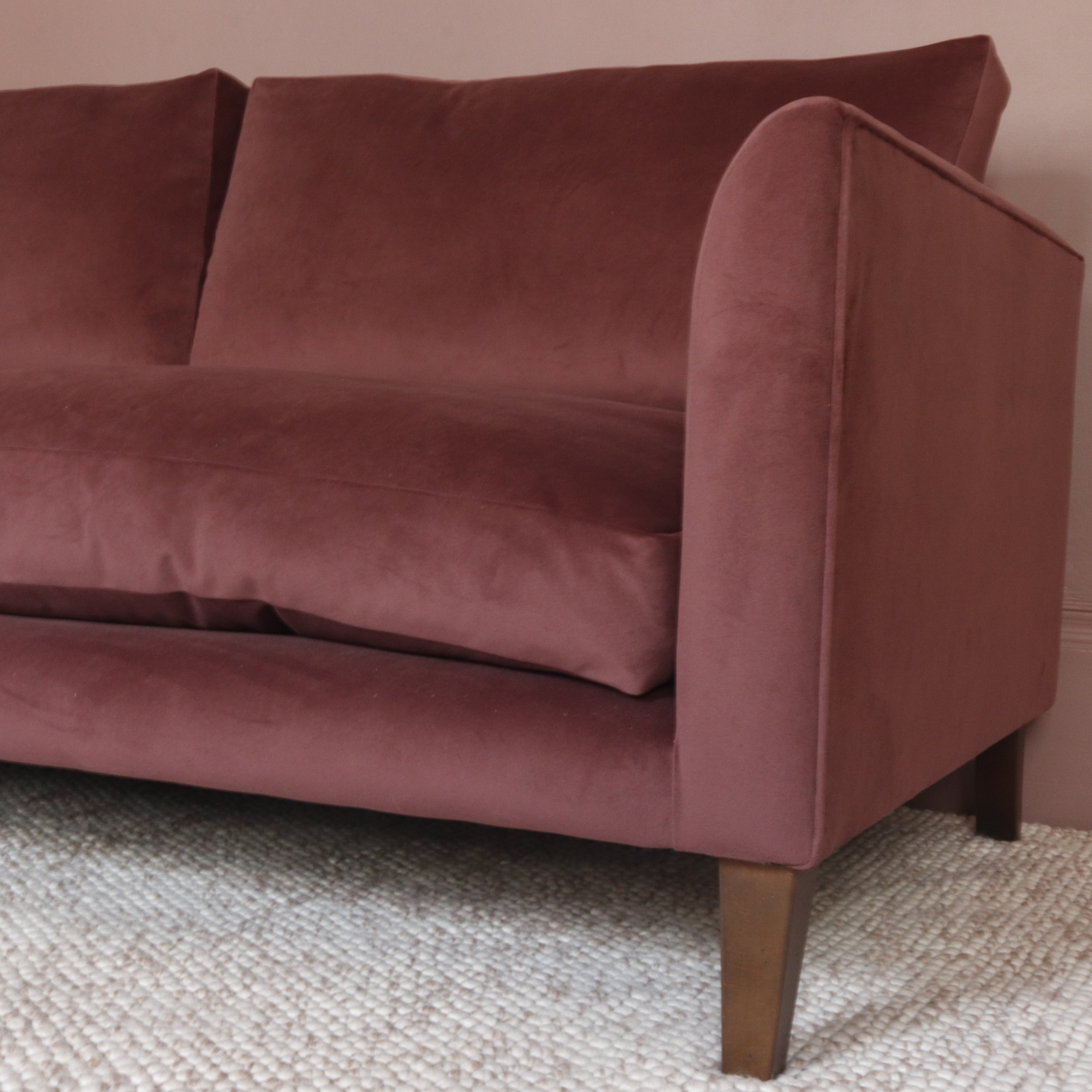 Paulus & Brown Camden 2 Seater Upholstered Sofa - Uneeka Home close up - Lifestyle