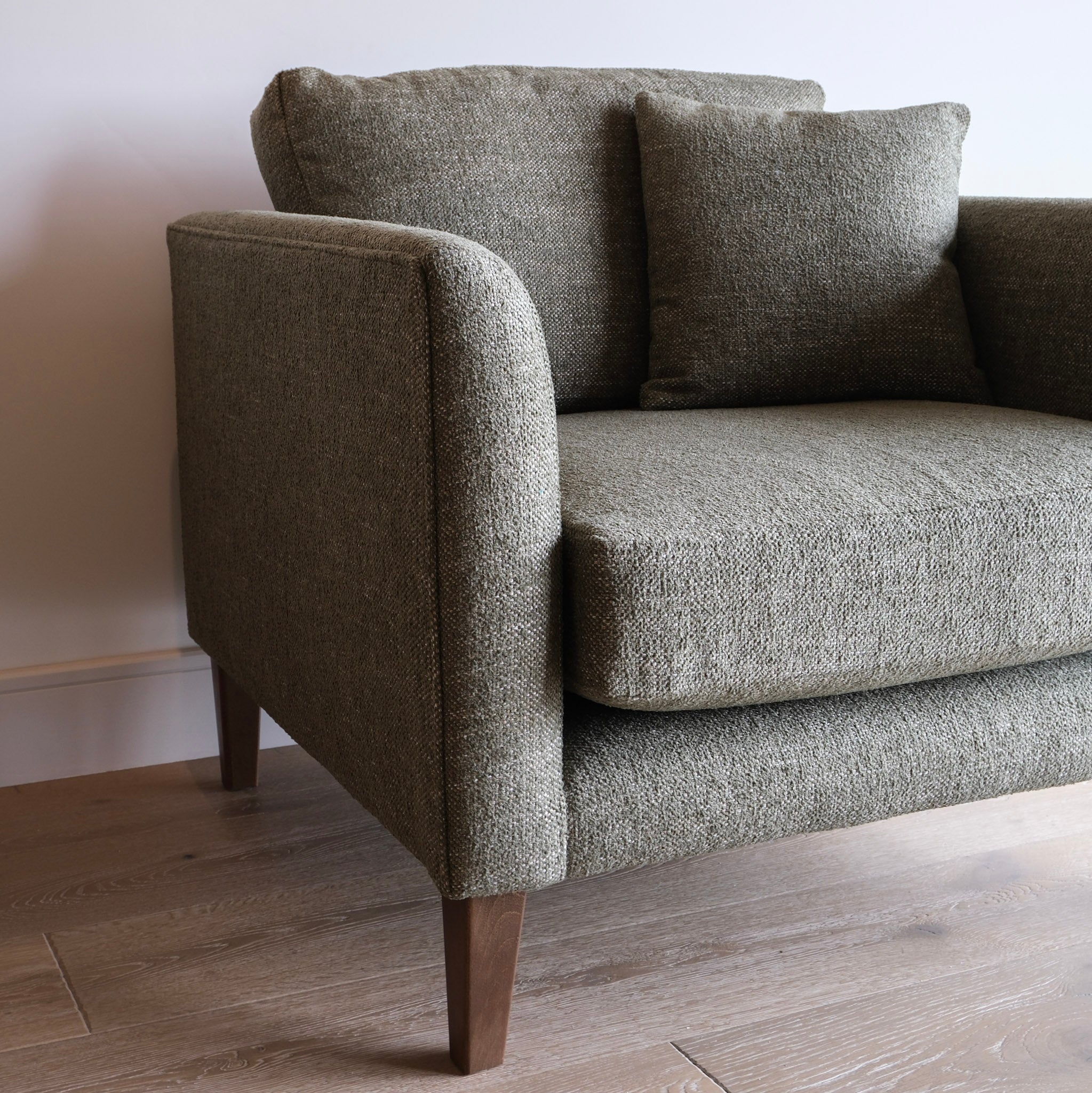 Paulus & Brown Camden Upholstered Armchair - Moss Boucle - Uneeka