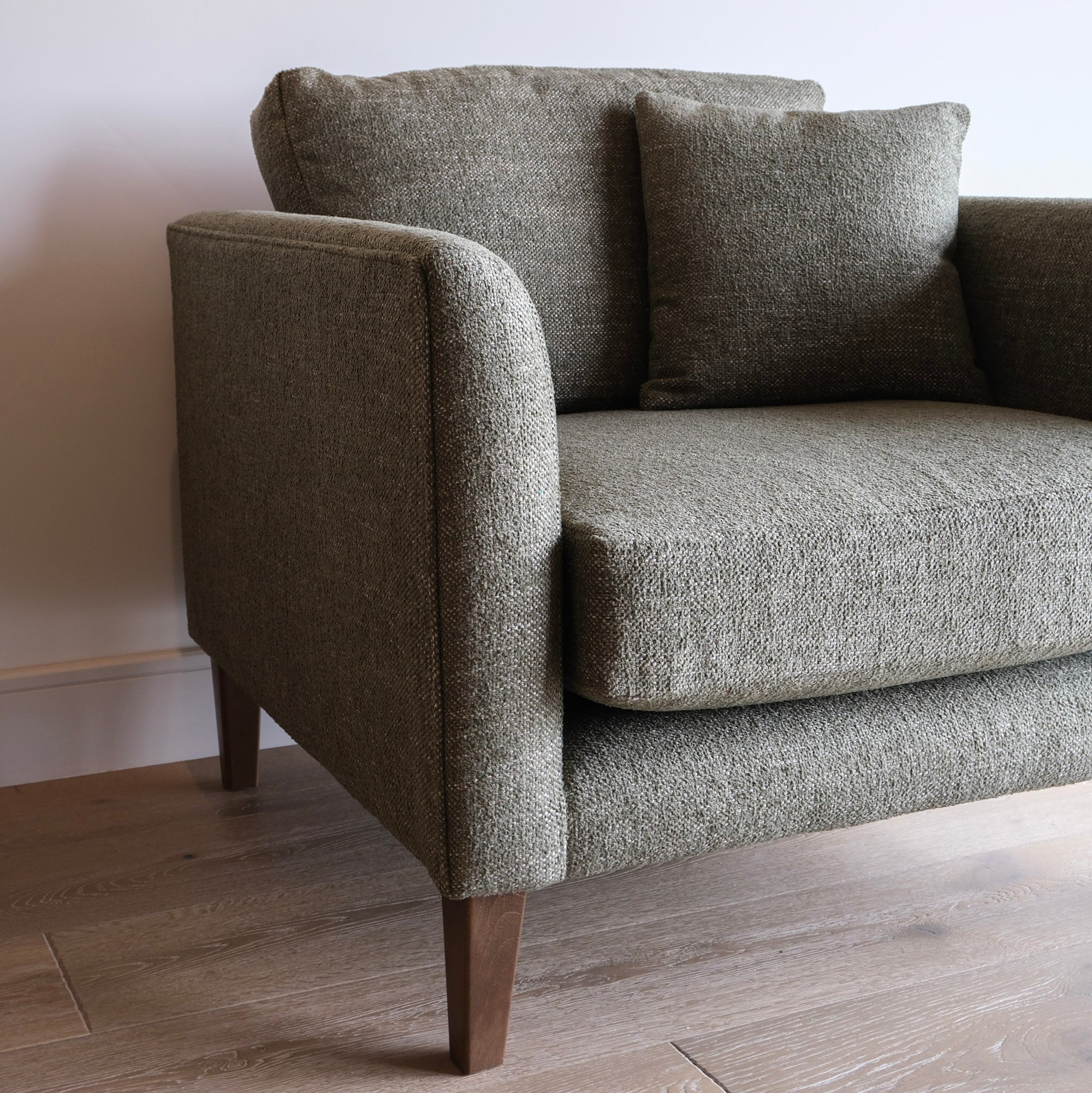 Paulus & Brown Camden Upholstered Armchair - Moss Boucle - Uneeka