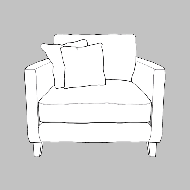 Paulus & Brown Camden Upholstered Cuddle / Armchair - Made to Order in UK - Uneeka