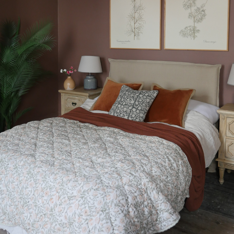 Paulus & Brown Lamorna Upholstered Fabric Bed - Handmade in the UK - Made to Order Bed - Uneeka