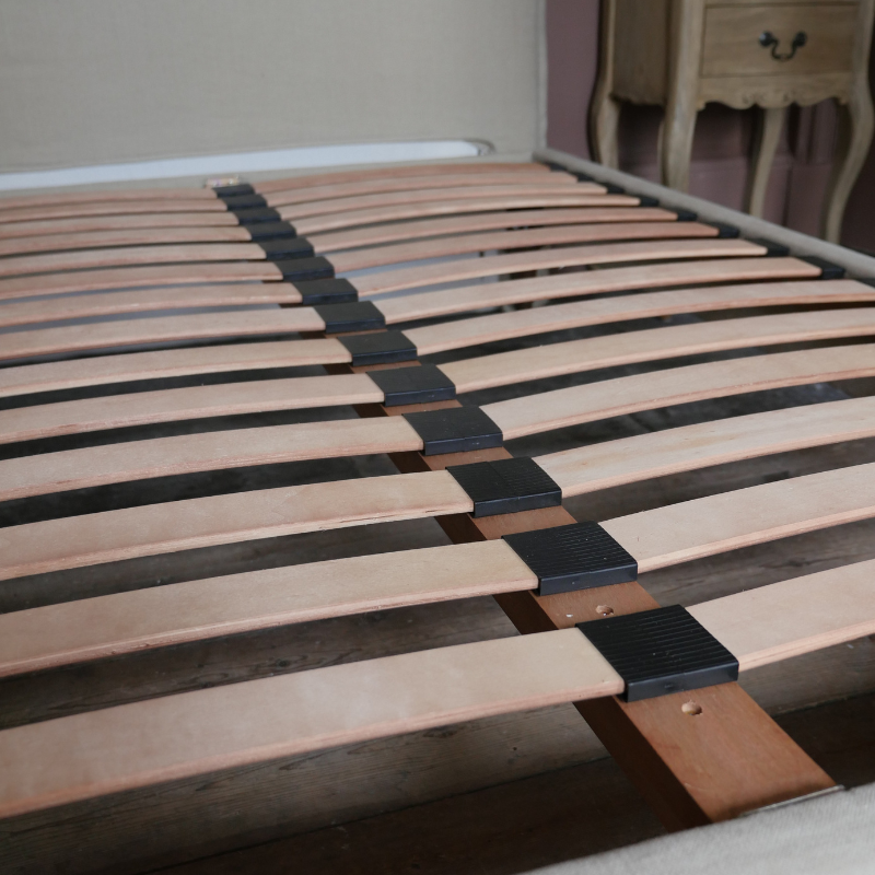 Paulus & Brown Lamorna Upholstered Fabric Bed - Handmade in the UK - Made to Order Bed - Uneeka Bed Slats
