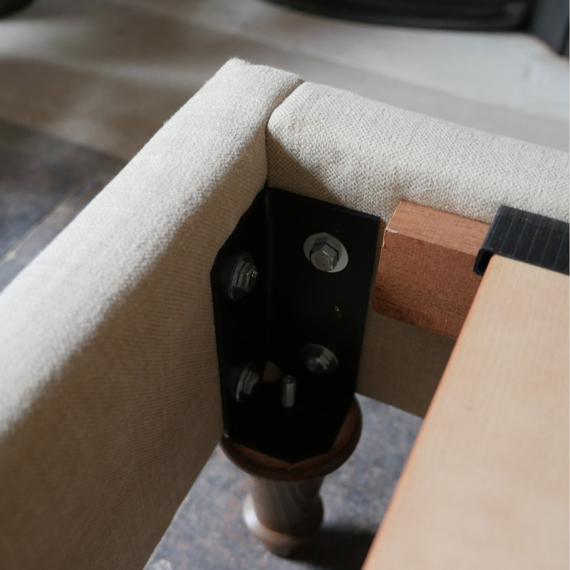 Paulus & Brown Lamorna Upholstered Fabric Bed close up - Uneeka