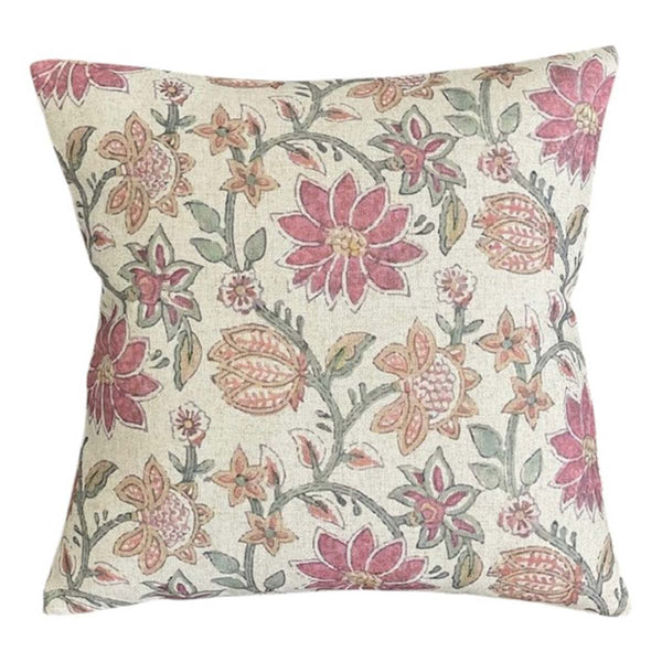 Pink & Green Botanical Cushion - botanicus pnk/green cushion - Uneeka