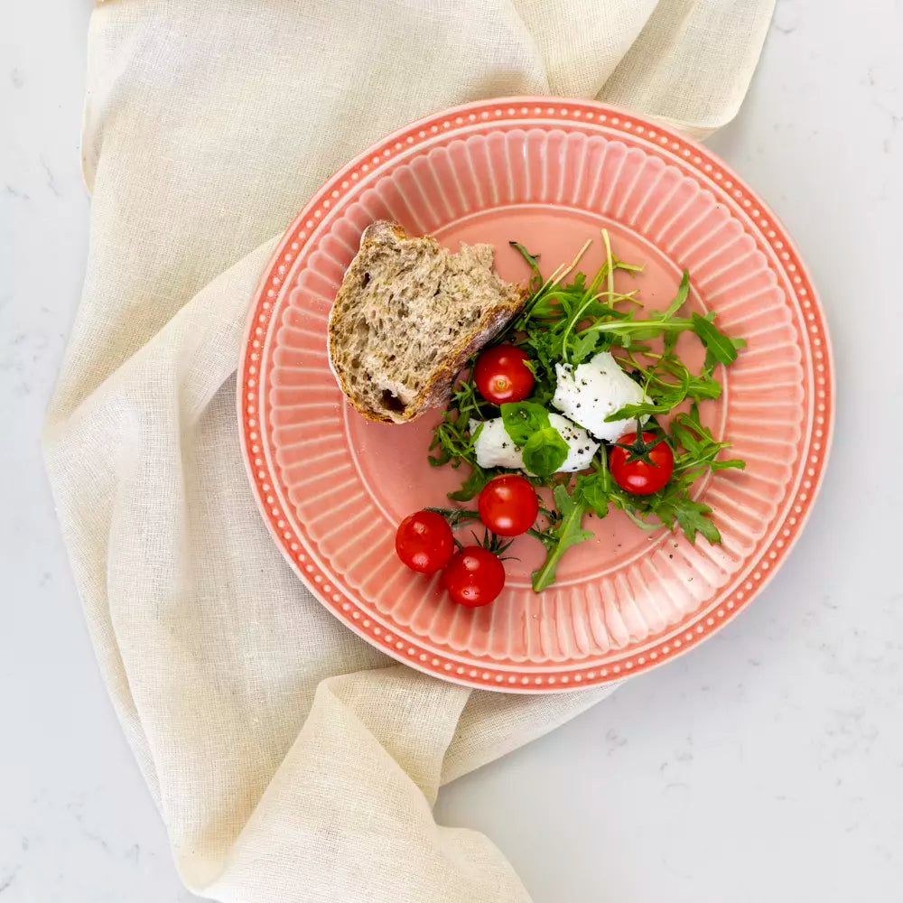 Pink Patterned Edge Dinner Plate - Uneeka
