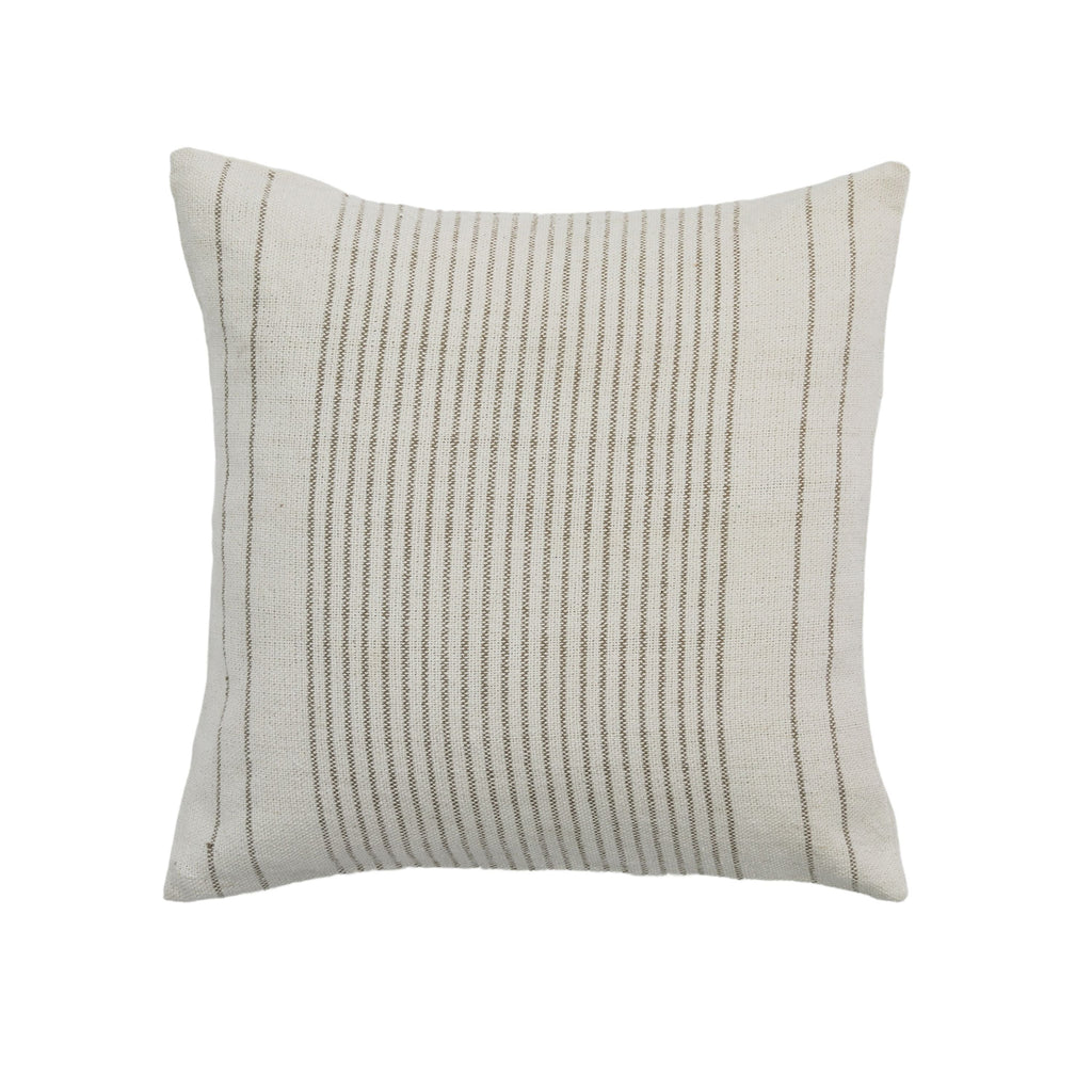Pinstripe Recycled Cotton Square Cushion