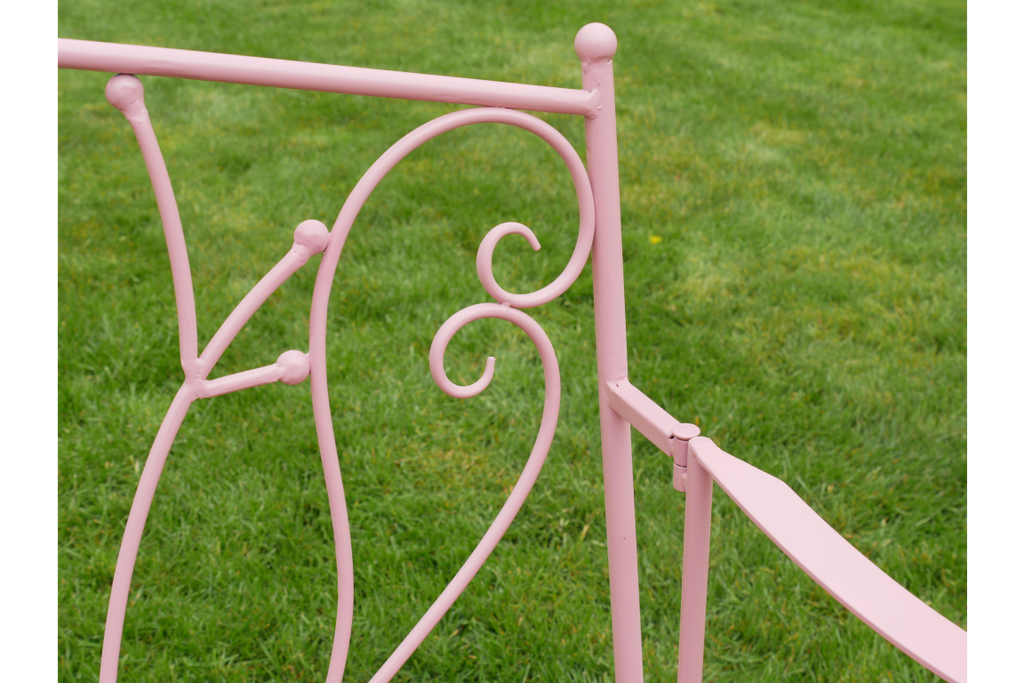 Powder Pink Outdoor Garden Bench