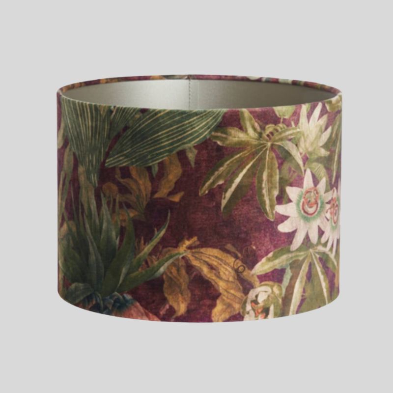 Purple Tropical Floral Shade - Uneeka Lighting