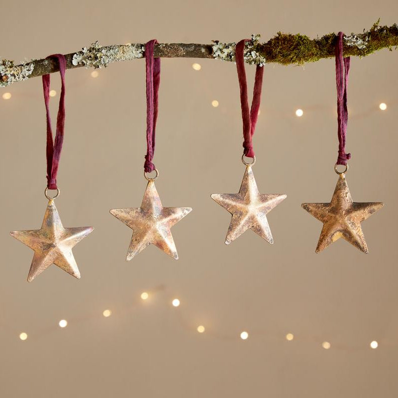 Nkuku Roshani Star Antique Brass Bauble - RB6101 - Uneeka