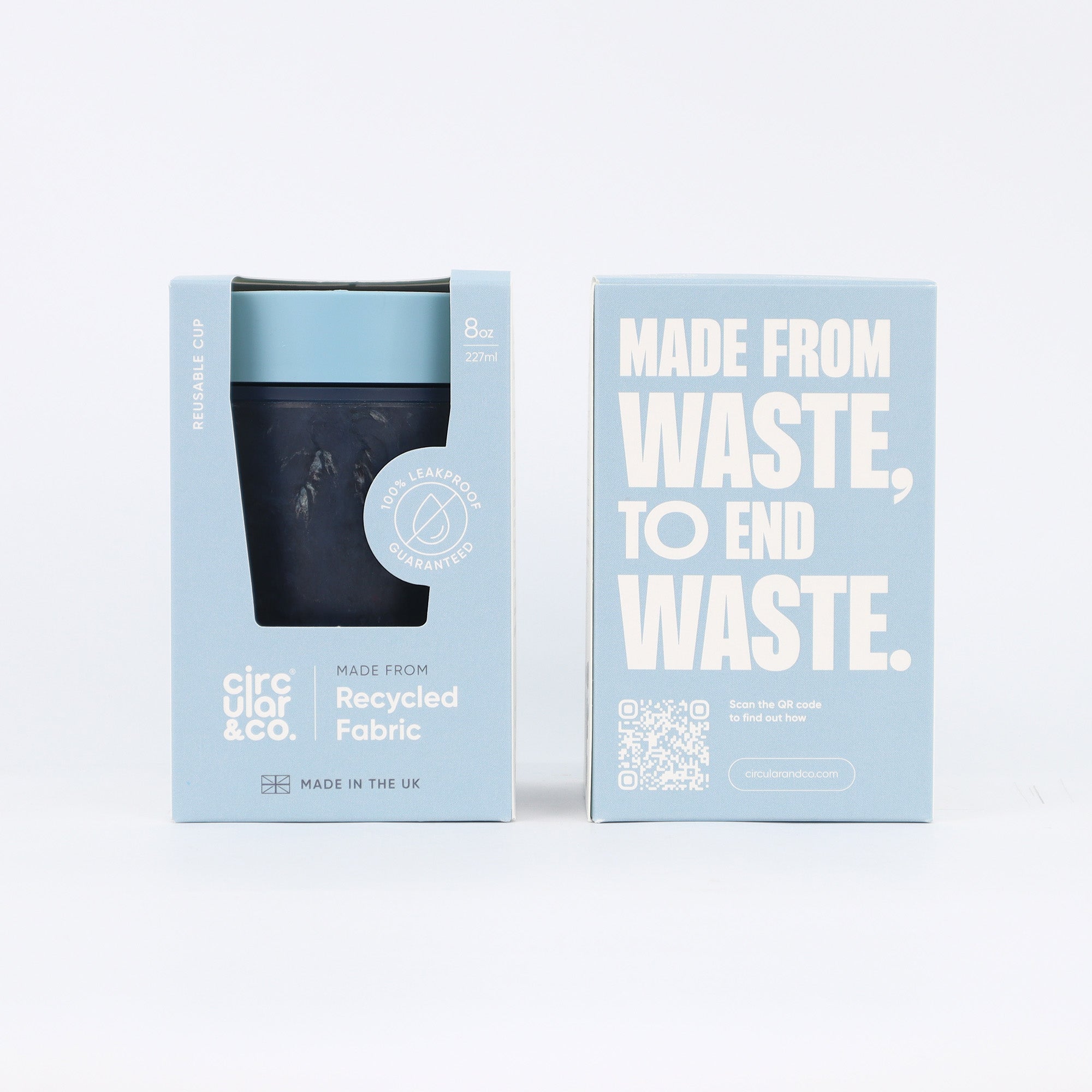 Circular & Co. Reusable Travel Cup 8oz - RFC-8oz-St-Blue - Uneeka