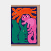 Rabbit, Squirrel, Marten Greetings Art Card - Colourful illustrations of woodland creatures - Uneeka