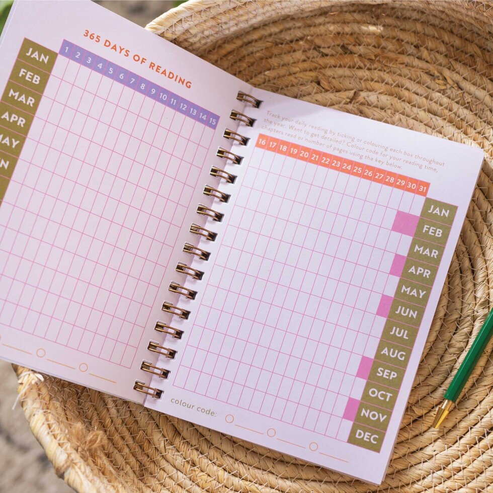 Striped A5 Hardback Reading Journal - TUE-JRN-READ-DCS-A5 - Uneeka