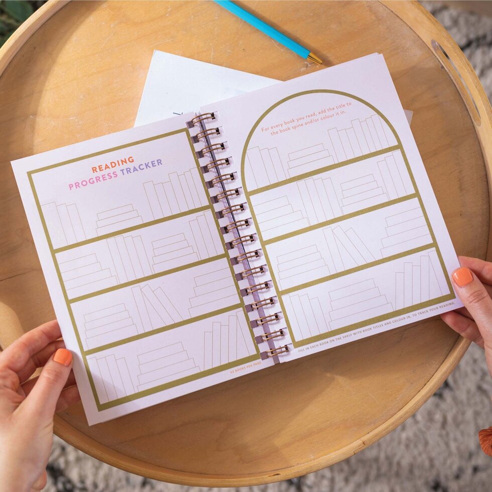 Striped A5 Hardback Reading Journal - TUE-JRN-READ-DCS-A5 - Uneeka