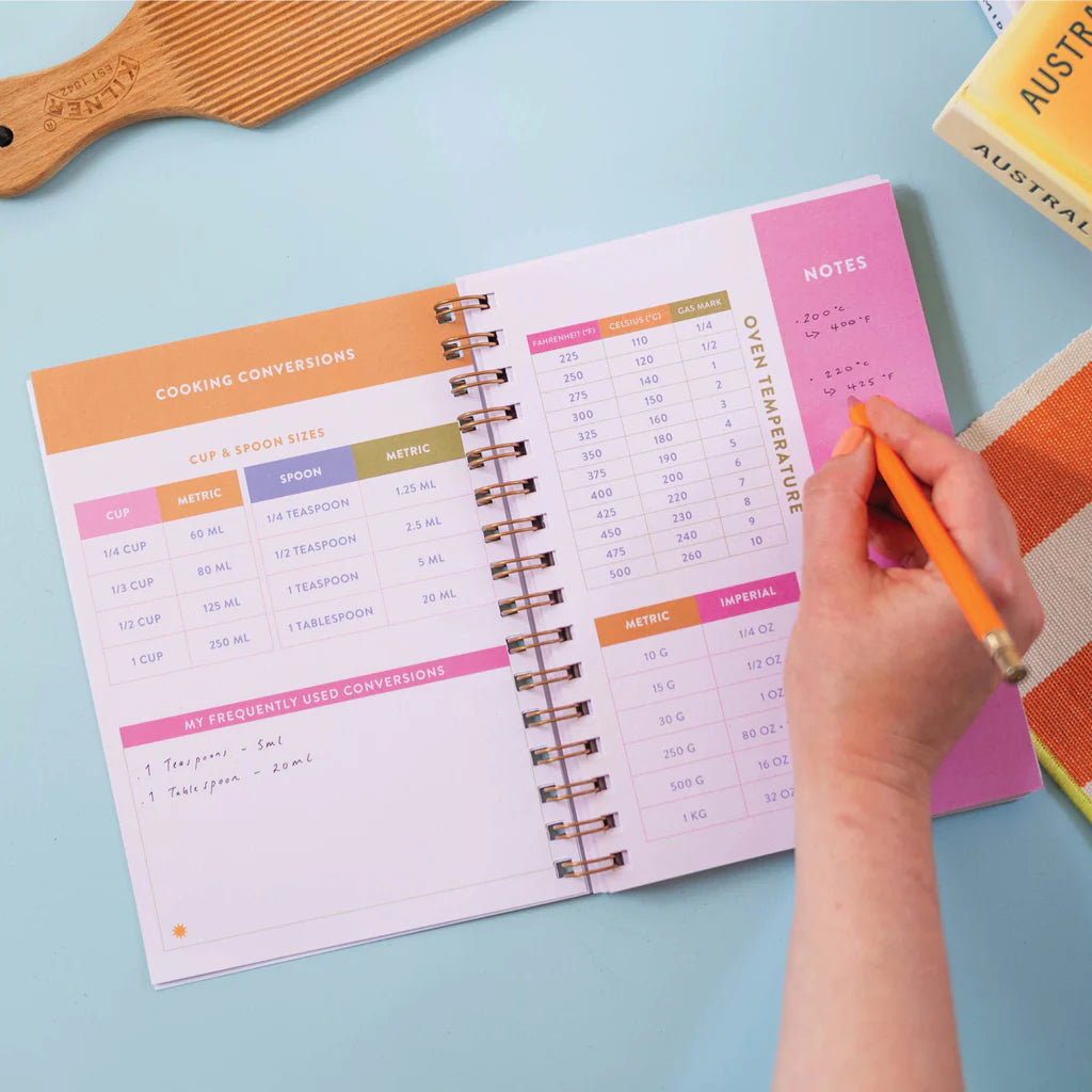 Bold Striped A5 Hardback Recipe Journal - TUE-JRN-RCPE-CST-A5 - Uneeka