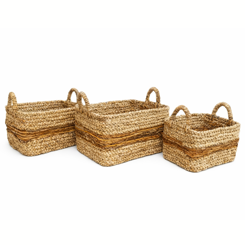 Rectangle Banana Fibre Basket - P1050 - Uneeka