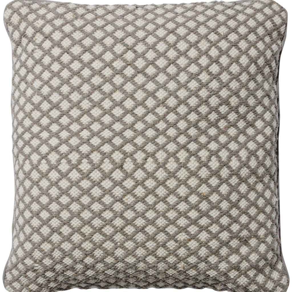 Recycled Cotton Jute Handloom Cushion grey