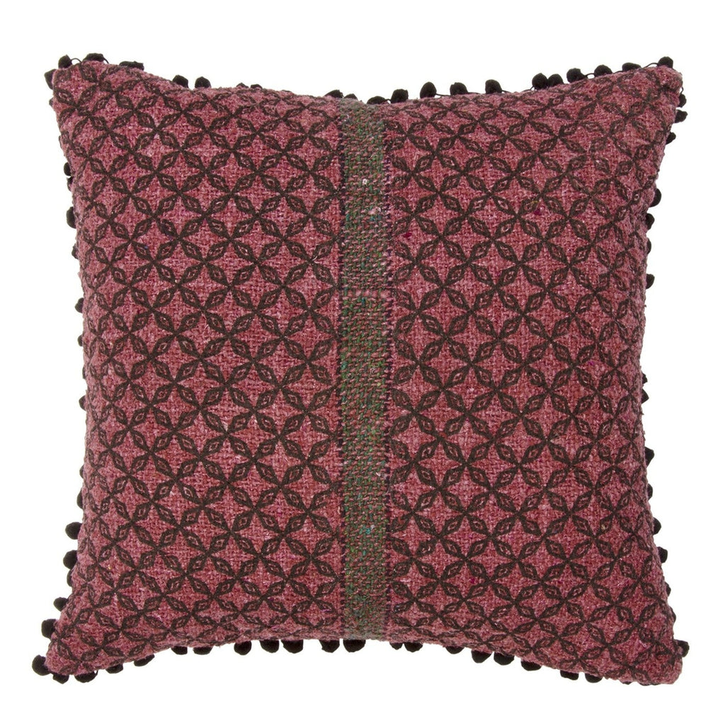 Recycled Cotton Khadi Cushion Purple 45 x 45