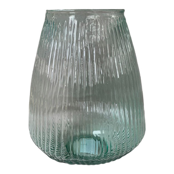 Recycled Glass Hurricane Vase large