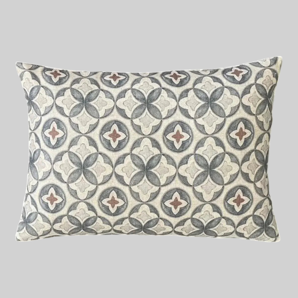 Renaissance Quatrefoil Pattern Cushion Uneeka