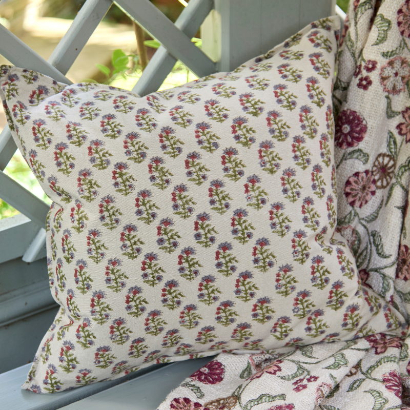 Repeat Block Print Cushion - Uneeka