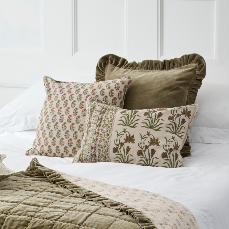Repeat Block Print Cushion - Uneeka