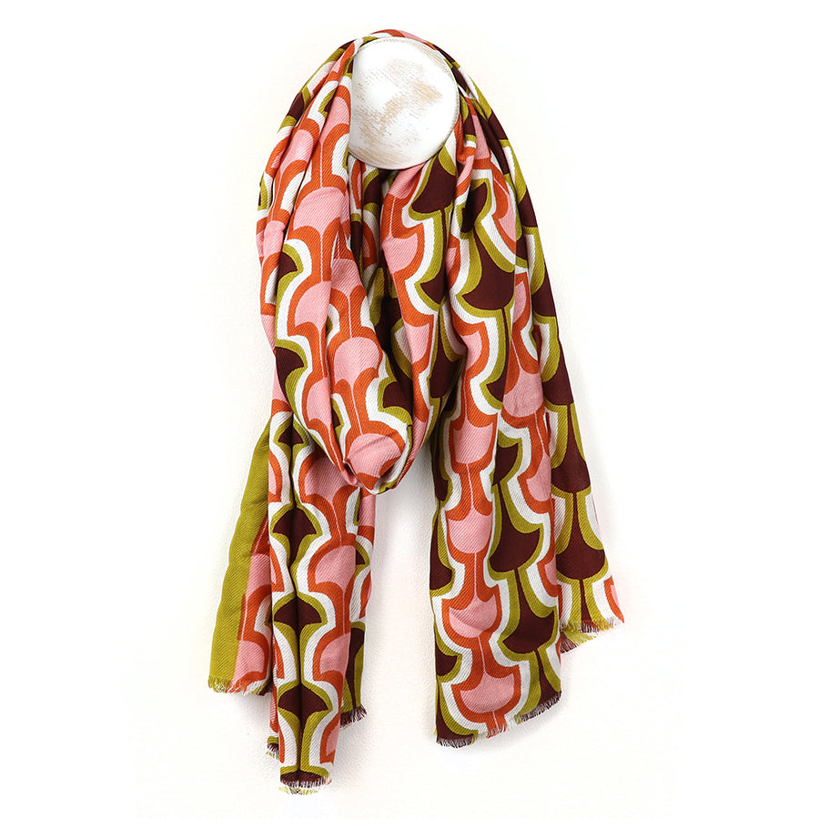 Retro Repeat Print Bamboo Scarf - 52977 - Uneeka