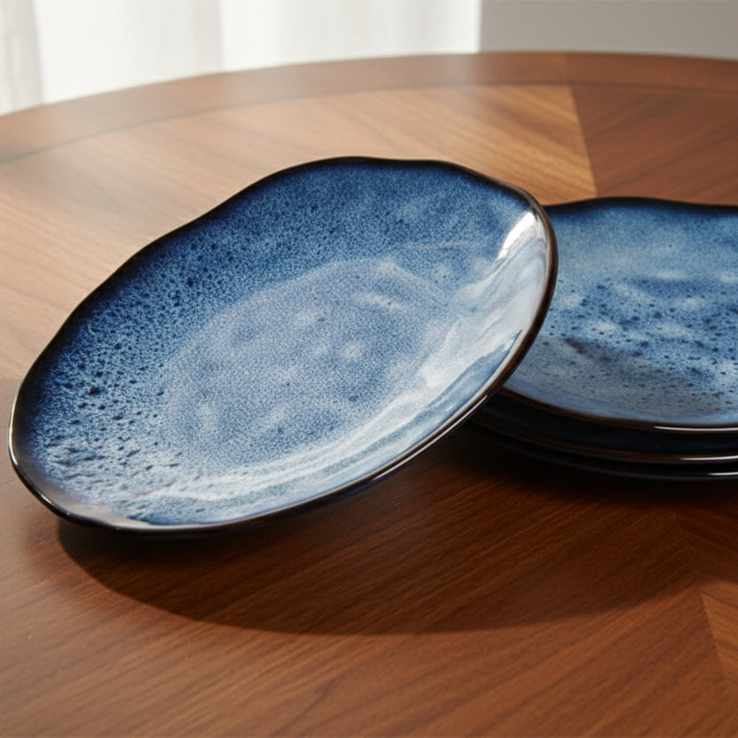 Ripple Edge Reactive Glaze Side Plate - NCI030 - Uneeka