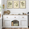 Rosa Repens Botanical Framed Art Print - Oak Frame - Uneeka Lifestyle